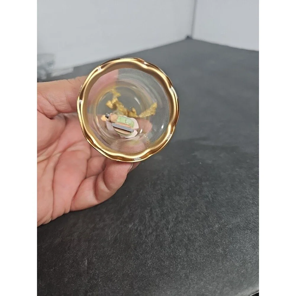 VINTAGE ENESCO PRECIOUS MOMENTS CHRISTMAS GLASS BELL CHRISTMAS ORNAMENT